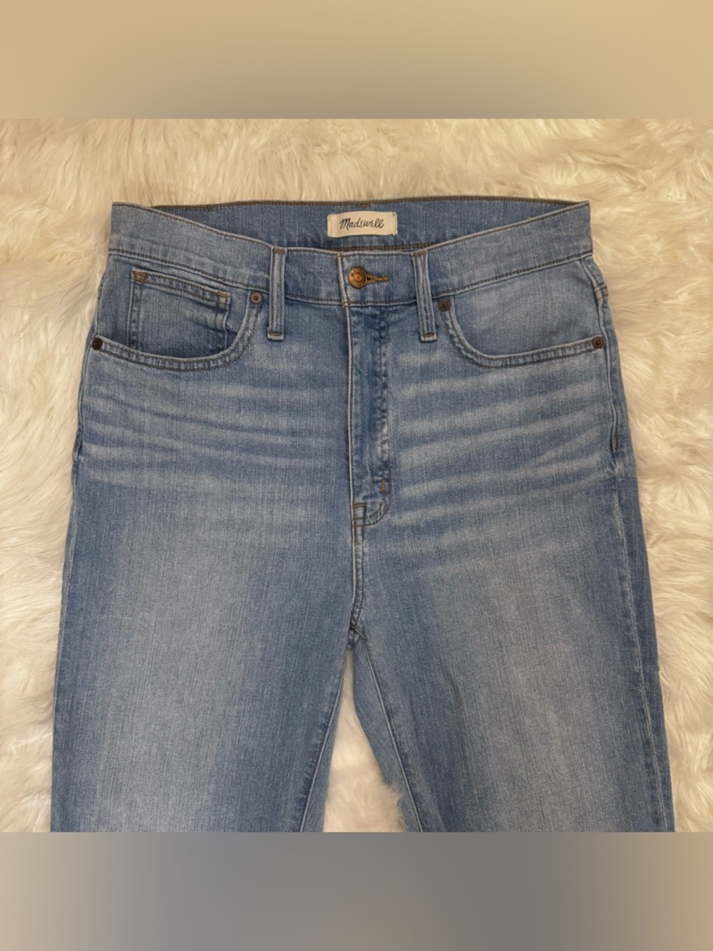 Madewell Classic Straight Jeans Light Wash High Rise Size 29 - Picture 4 of 12